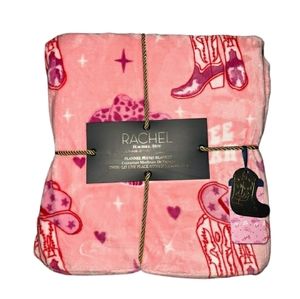 Rachel Roy Pink Disco Cowgirl Twin Plush Blanket